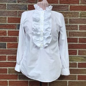 J Crew Cotton Ruffle Blouse
